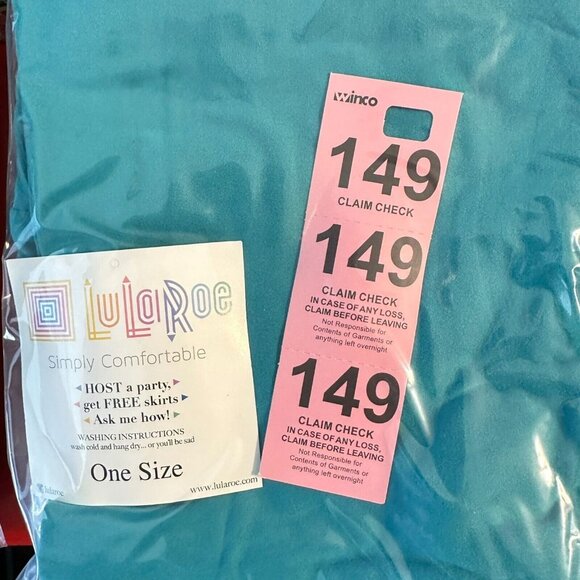 LuLaRoe Leggings Teal Blue Solid Color HTF Unicorn One Size OS Turquoise - Picture 8 of 14
